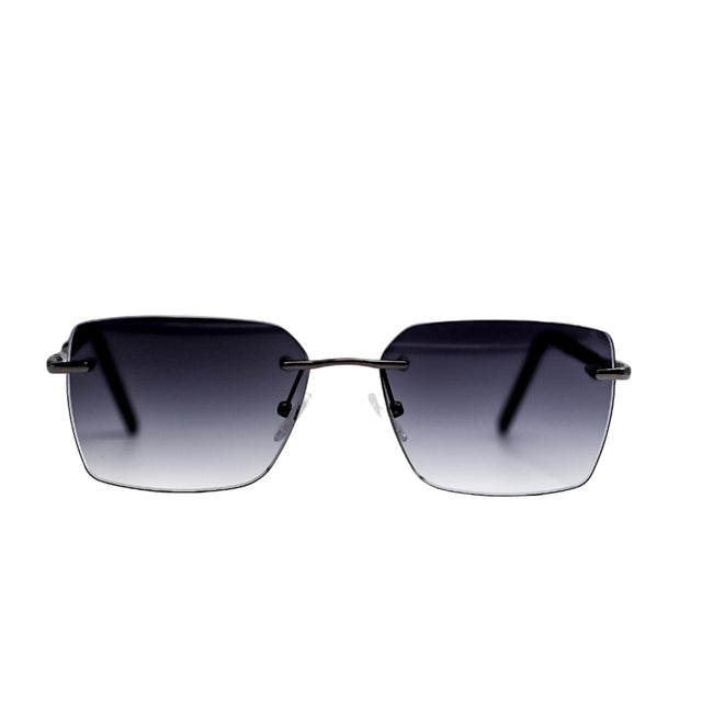 Sunglasses with gradient lenses on a white background