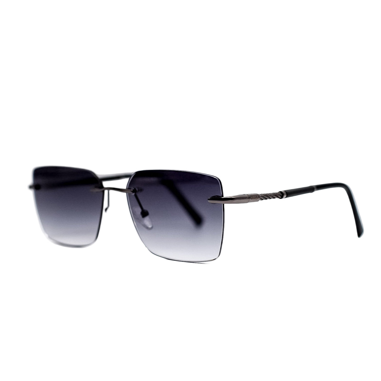 Sunglasses with gradient lenses on a white background