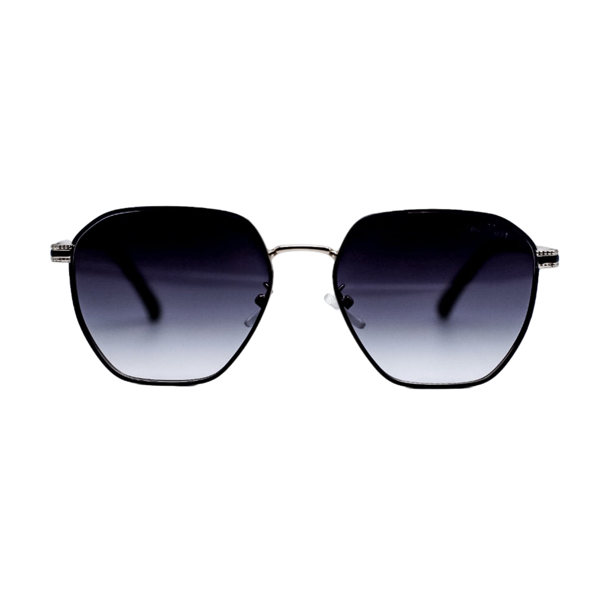 Sunglasses with gradient lenses on a white background