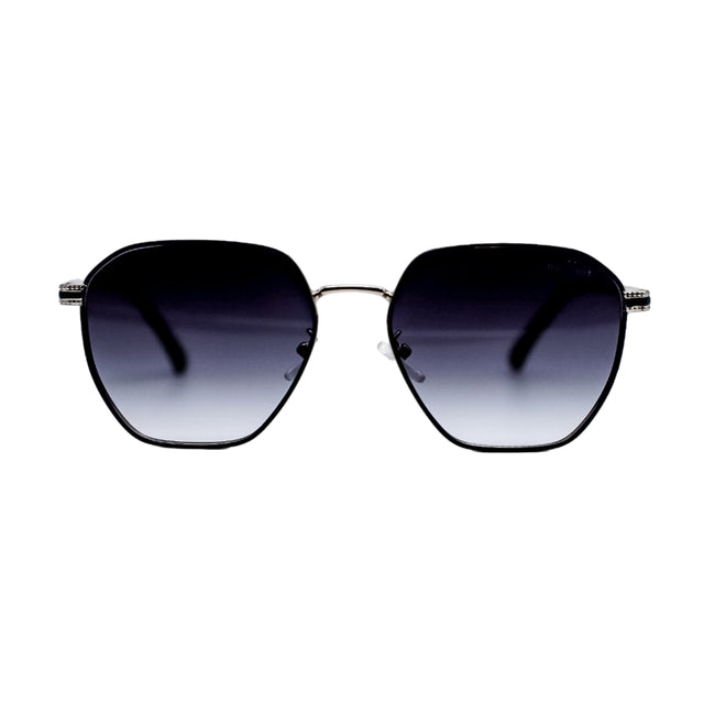Sunglasses with gradient lenses on a white background