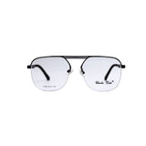 Bronze eyeglasses on a light gray background