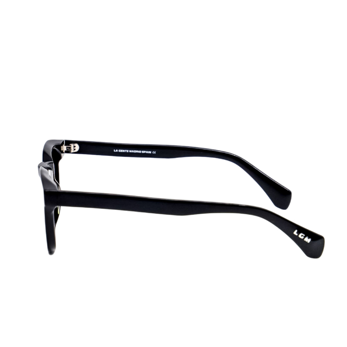 Black eyeglasses on a white background