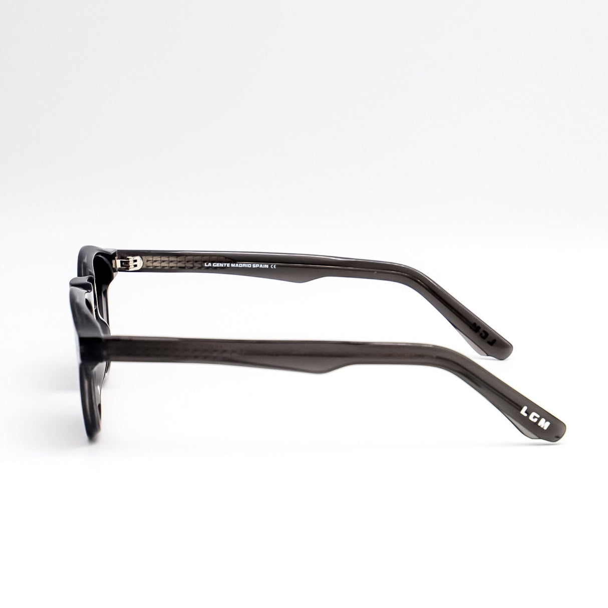Black eyeglasses on a white background