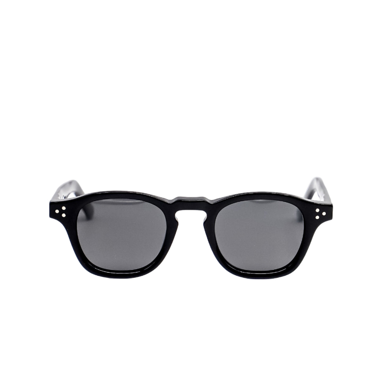 Black sunglasses with a white background