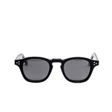 Black sunglasses with a white background