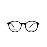 Black eyeglasses on a white background