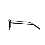 Black eyeglasses on a white background