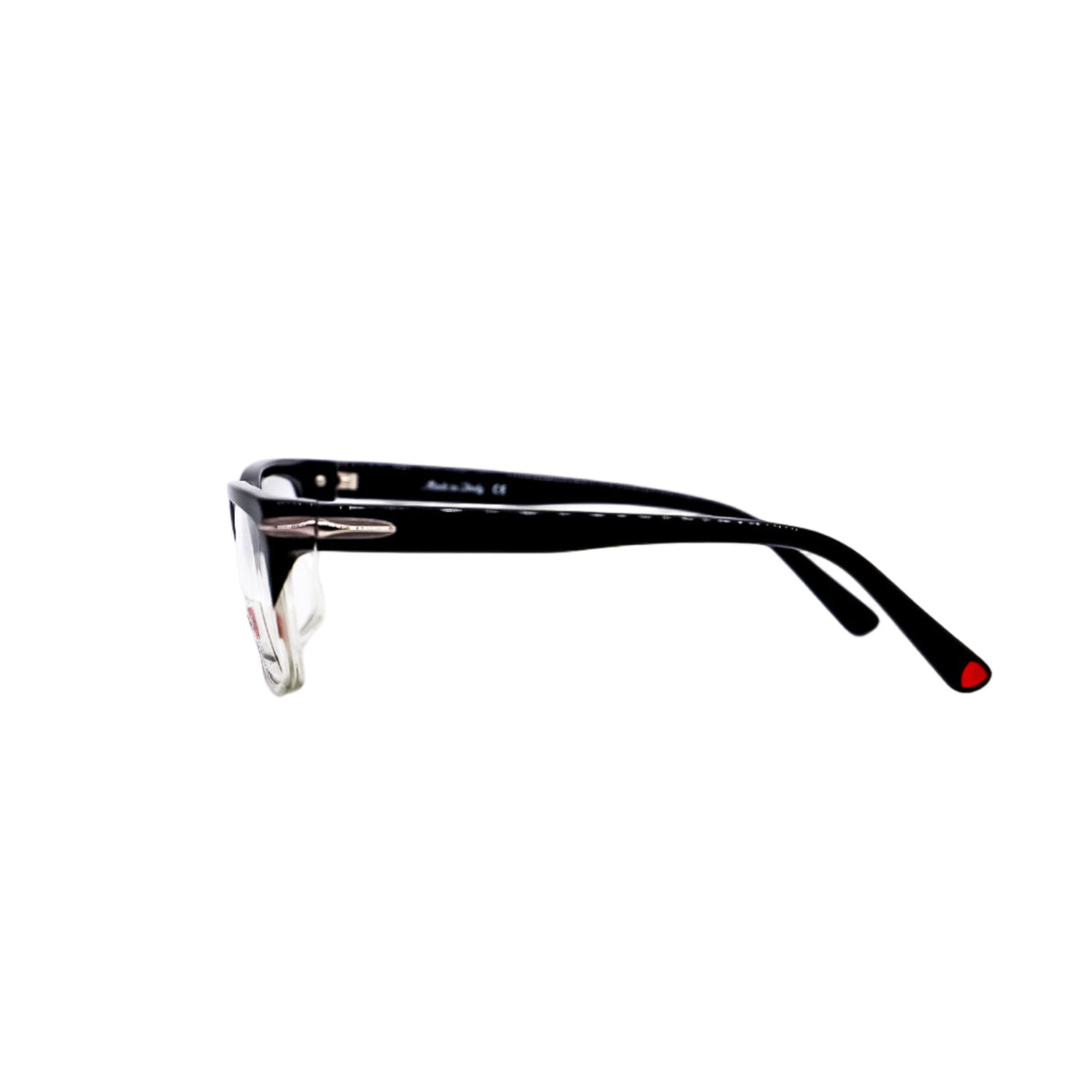 Black eyeglasses on a white background