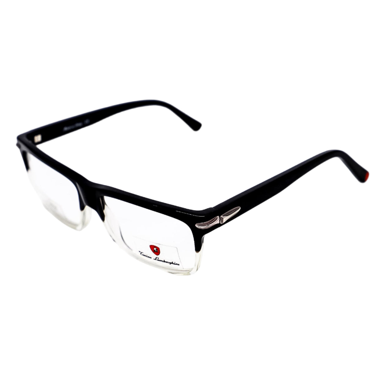 Black eyeglasses on a white background