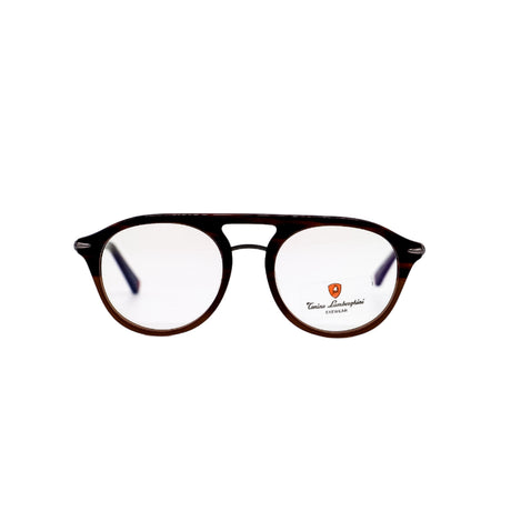 Black eyeglasses on a white background