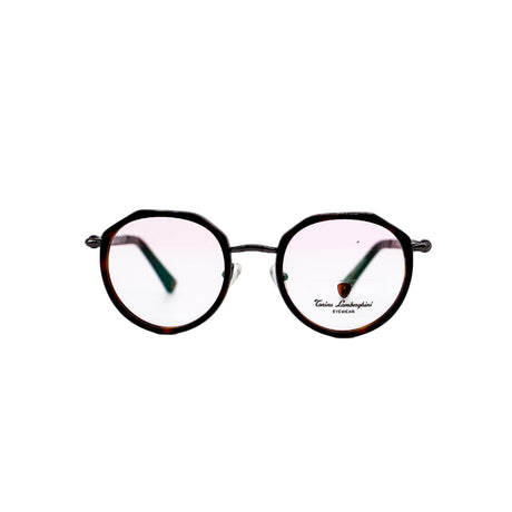 Round eyeglasses on a white background